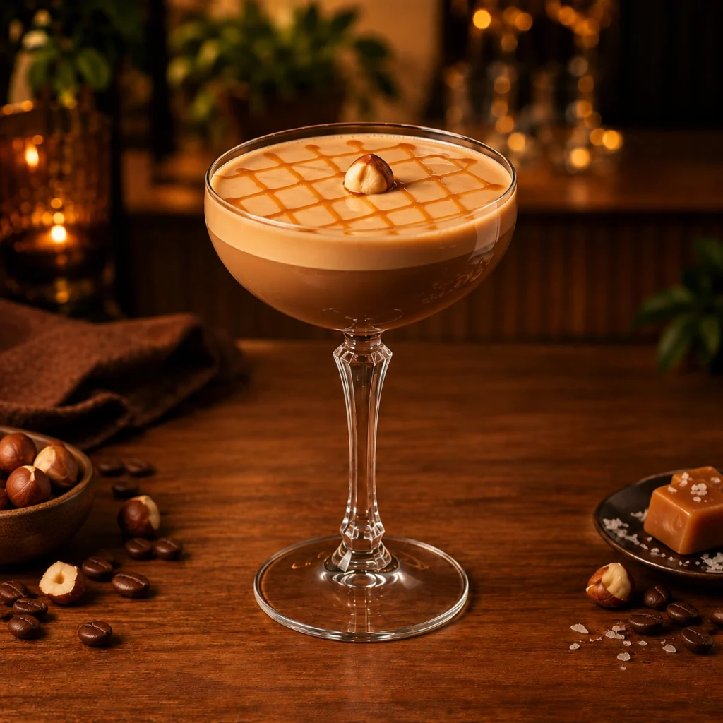 Hazelnut Salted Caramel Coffee Martini
